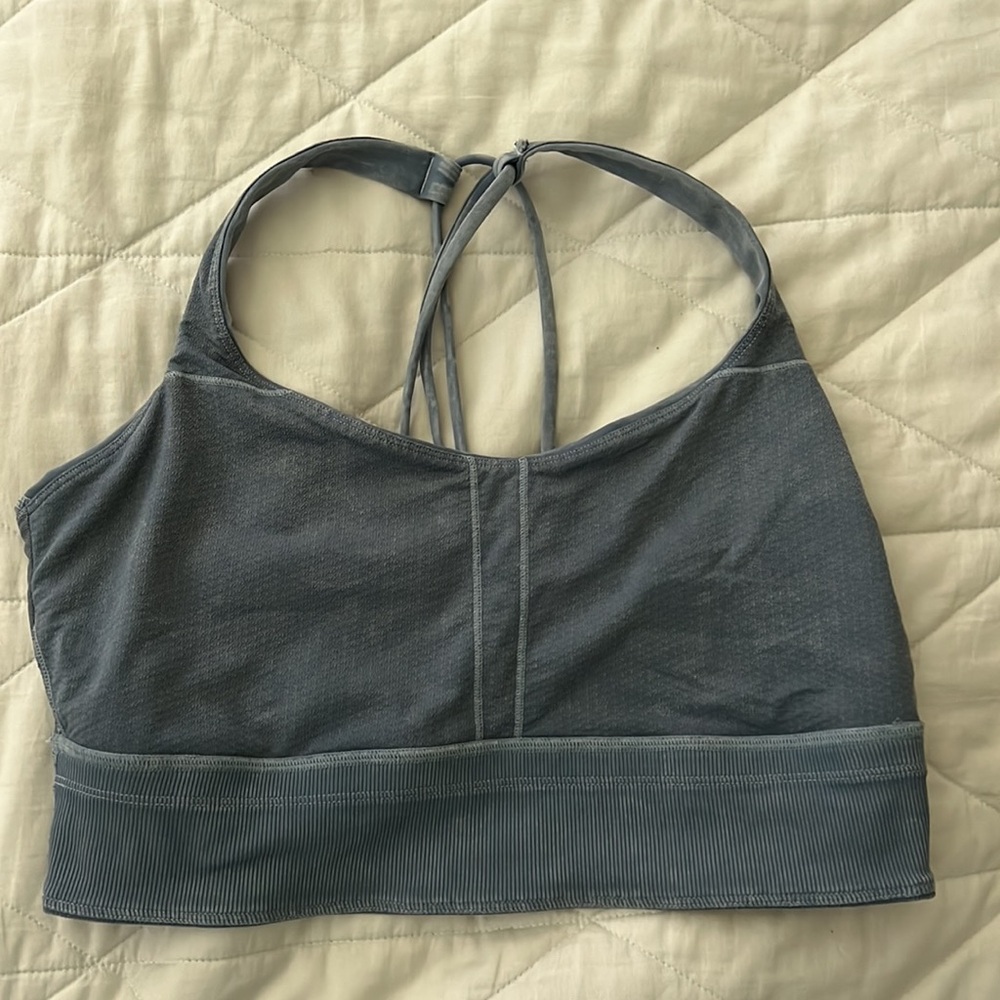 Lululemon Free To Be Bra *Long Line Rib Snow Wash Washed size 10 - Picture 13 of 16